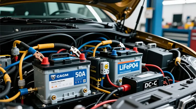Profesionalus dual battery sistemos montavimas su DC-DC įkrovikliu Dacia Duster automobilyje kempingo ir off-road kelionėms