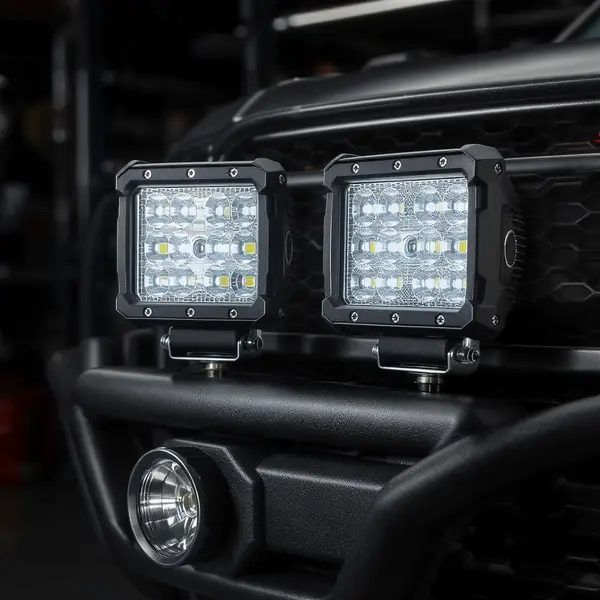 LED darbo žibintų šilumos valdymas automobilyje