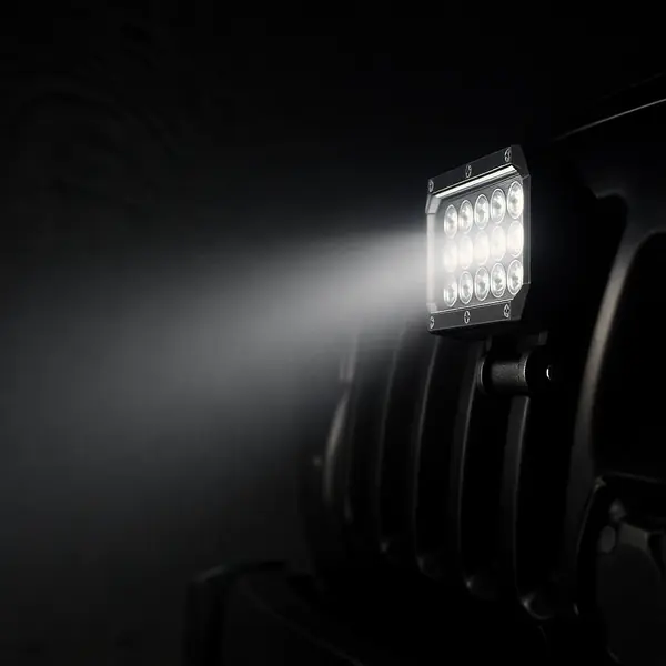Spot LED spindulių šablonas su tolimojo apšvietimo efektu automobilio pagalbinėse šviesose