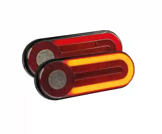 Įvairių formų LED galiniai žibintai