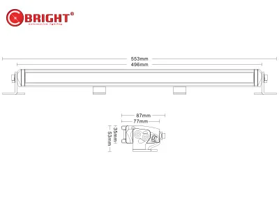 C-BRIGHT LED Bar Žibintas Challenger Slim Curve 6100lm IP67 - Attēls 4
