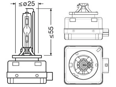 OSRAM XENARC Original D1S Xenon Lemputė 35W 4150K - Attēls 3