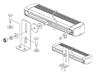 AXIXTECH HRZ6 Long L-type Clamp Base - Universalus Tvirtinimo Laikiklis Švyturėliams - Attēls 2