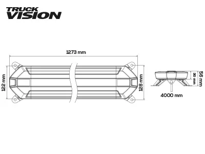 TRUCKVISION LED Švyturėlių Panelė Slim Line ECE R65 IP67 - Attēls 3