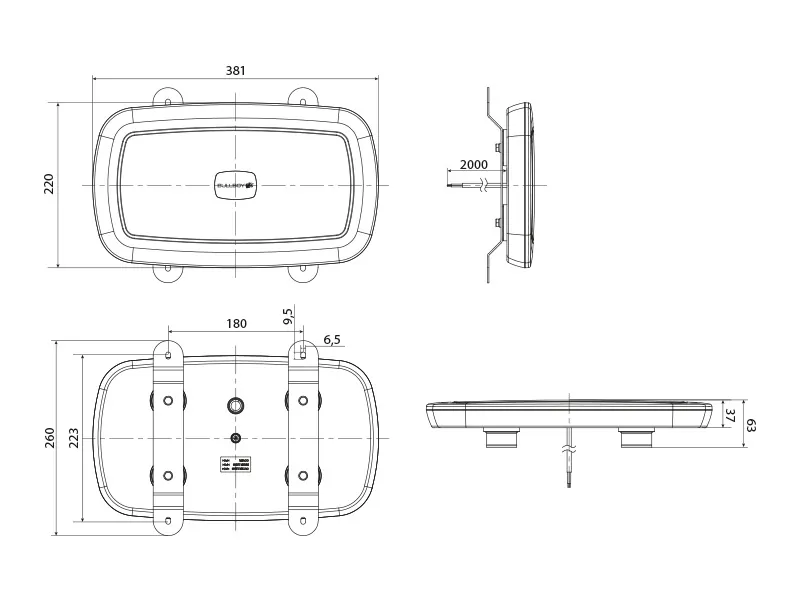 BULLBOY LED Švyturėlių Panelė 381mm su 14 Šviesos Funkcijų IP67 - Attēls 5