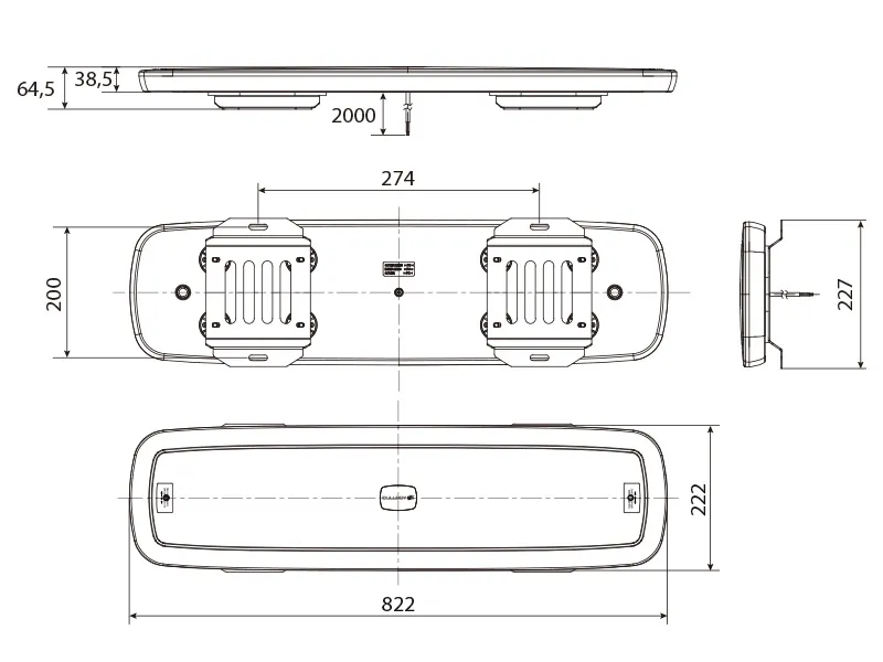 BULLBOY LED Švyturėlių Panelė 829mm su 14 Šviesos Funkcijų IP67 - Attēls 4