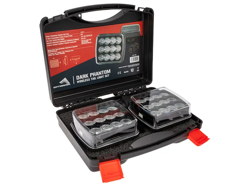 OPTIBEAM Dark Phantom Belaidis LED Galinių Žibintų Komplektas su 7-pin Jungtimi - 12-24V, IP67 - Attēls 2