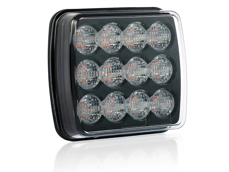 OPTIBEAM Dark Phantom LED Galinis Žibintas - Universalus 12-24V Kvadratinis Žibintas ECE R148, R10 Sertifikuotas - Attēls 3