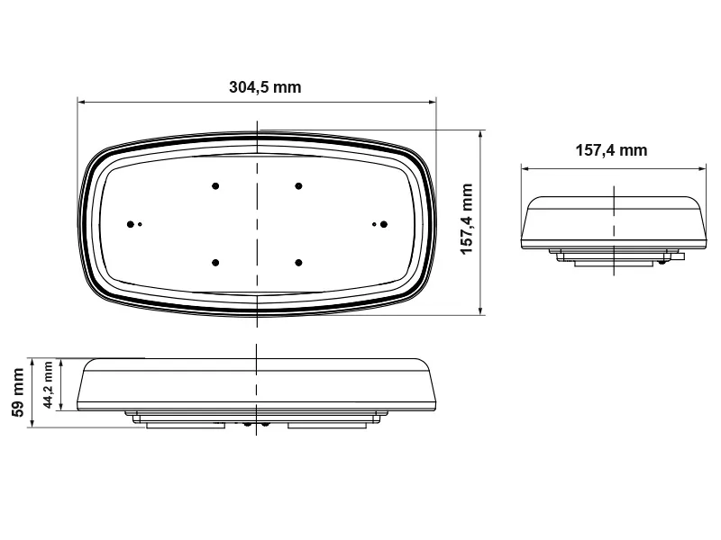 TRUCKVISION LED Švyturėlių Panelė su Įkraunama Baterija R65 IP67 - Attēls 4