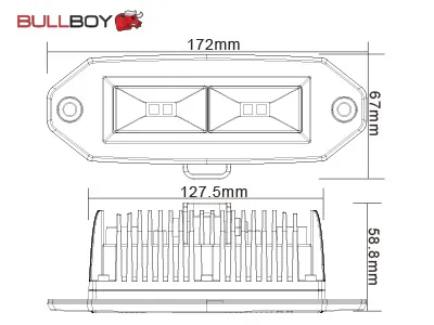 BULLBOY LED Darbo Žibintas Įleidžiamas 2000lm IP67 - Attēls 5