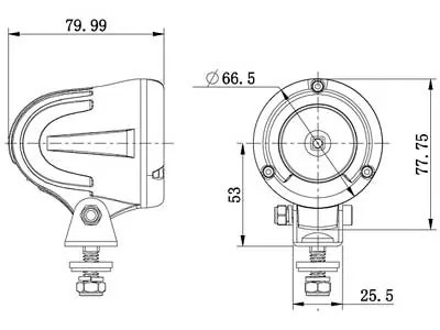 SAE LED Darbo Žibintas Osram 900lm IP68 Spot - Attēls 2
