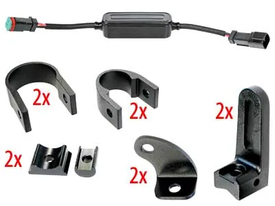 SAE LED Darbo Žibintas Panelis 2980lm IP68 Aliuminis Korpusas su 6x5W Osram, 9-36V - Attēls 2