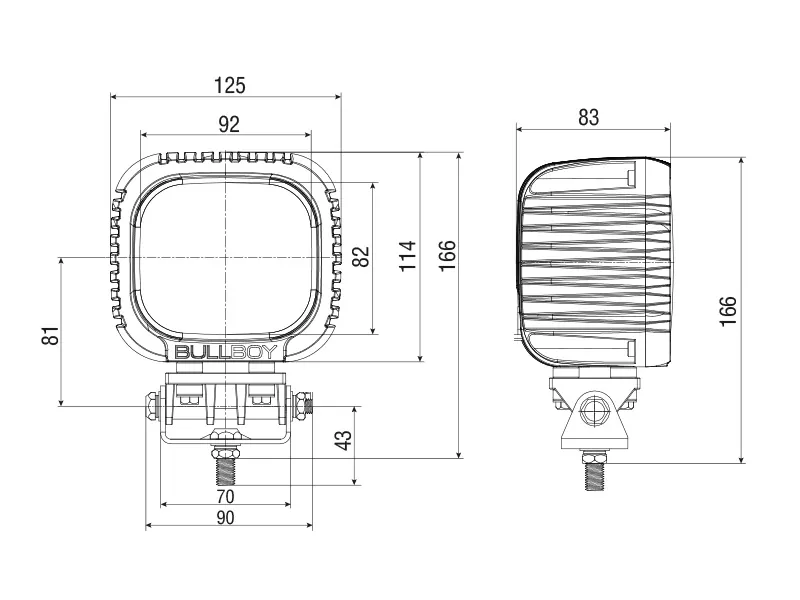 BULLBOY AGRILINE LED Darbo Žibintas 6000lm IP69K Osram - Attēls 6