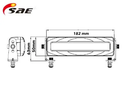SAE LED Darbinis Žibintas Krautuvams 554lm IP67 Raudonas - Attēls 3