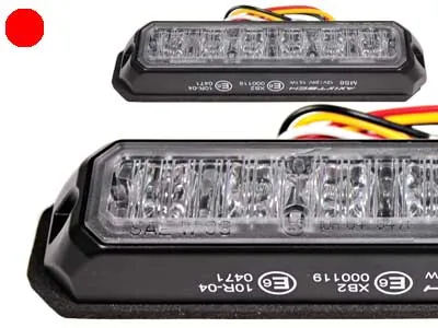 AXIXTECH LED įspėjamasis horizontalus signalinis žibintas, raudona šviesa, 11-30V, IP67, ECE R65 sertifikuotas - Ledbarzibintai.lt