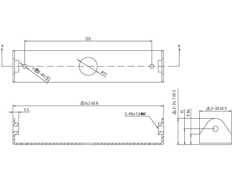 Axixtech Metalinis Gnybto Pagrindas MS6/MS6V Įspėjamiesiems Žibintams - Juodas - Attēls 2