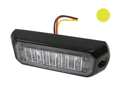 AXIXTECH LED Horizontalus Signalinis Žibintas - Gintarinė Šviesa, 12-24V, ECE R65, IP67