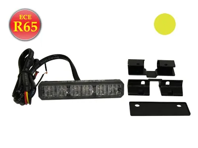 AXIXTECH Horizontalus LED įspėjamasis žibintas - Gintarinė šviesa, IP67, 12-24V, SAE/R65 sertifikuotas