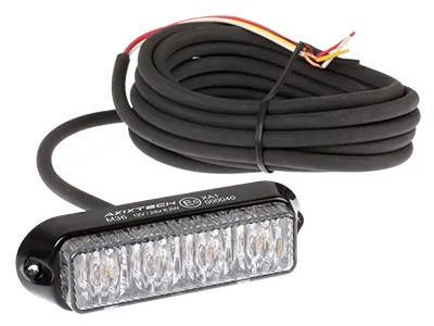 AXIXTECH LED Horizontalus Įspėjamasis Žibintas, 12-24V, ECE R65/R10, Gintarinės Spalvos su 23 Mirksėjimo Režimais
