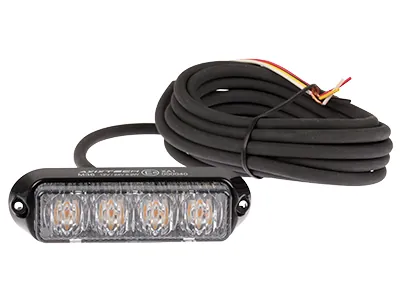 AXIXTECH LED Horizontalus Įspėjamasis Žibintas, 12-24V, ECE R65/R10, Gintarinės Spalvos su 23 Mirksėjimo Režimais - Attēls 2