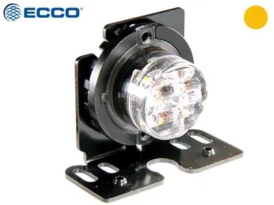 ECCO LED Horizontalus Signalinis Žibintas - Gintaro spalvos, 21 Mirksėjimo Režimų, 10-30V, IP67, R10, ECE R65 - Attēls 2