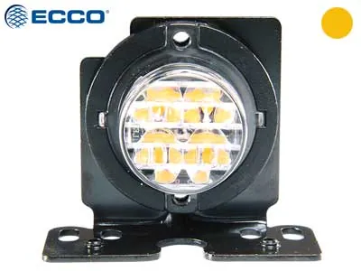 ECCO LED Horizontalus Signalinis Žibintas - Gintaro spalvos, 21 Mirksėjimo Režimų, 10-30V, IP67, R10, ECE R65 - Attēls 3