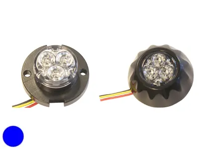 AXIXTECH LED horizontalus signalinis žibintas, mėlynas, 12 mirksėjimo programų, 12-24V, ECE R10