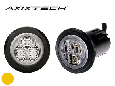 AXIXTECH LED Horizontalus Signalinių Šviesų Modulis Gintaro Spalvos, 3xLED, 12-24V, ECE R65 Sertifikuotas