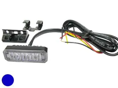 AXIXTECH Horizontalus LED įspėjamasis žibintas su mėlyna šviesa, ECE-R65 Class 1, 12-24V