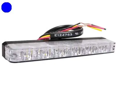 AXIXTECH LED Horizontalus Įspėjamasis Žibintas - Mėlynas 6 LED, 12-24V, ECE R65, IPX8