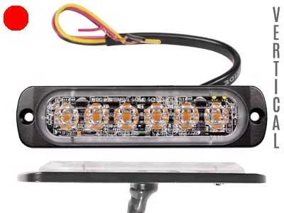 AXIXTECH LED Vertikalus Įspėjamasis Žibintas - Itin Plonas 9mm, 12-24V, IPX8, ECE R65 Sertifikuotas