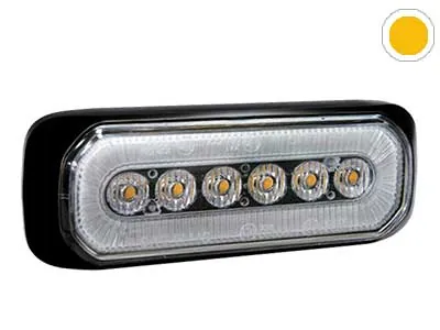 AXIXTECH LED Horizontalus Signalininis Žibintas su Halo-Žiedu, 12-24V, SAE J595 Class1, ECE R10, ECE R65, IPx8