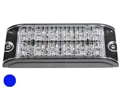 AXIXTECH LED Horizontalus Įspėjamasis Žibintas, Mėlynas, 12 LED, 21W, 12-24V, ECE R65 Sertifikuotas