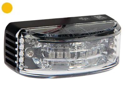 AXIXTECH LED Horizontalus Signalinis Žibintas - Gintarinė Šviesa, 16 Mirksėjimo Režimų, 12-24V IPX7