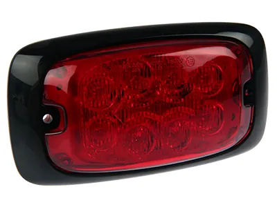 AXIXTECH LED Horizontalus Signalinis Žibintas - Raudonas Švyturėlis su 16 Mirksėjimo Režimų, IP67, 12-24V