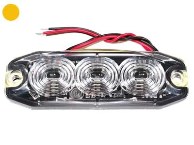 Led Autolamps Gintarinis LED Įspėjamasis Žibintas, 3×3W SMD, ECE R65/R10, 12-24V, IPX7