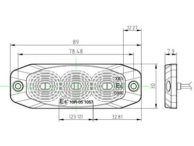 Led Autolamps Gintarinis LED Įspėjamasis Žibintas, 3×3W SMD, ECE R65/R10, 12-24V, IPX7 - Attēls 3