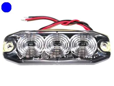 Led Autolamps Mėlynas LED Įspėjamasis Žibintas 3x3W SMD IPX7, 12-24V, Su 11 Blyksnių Režimų