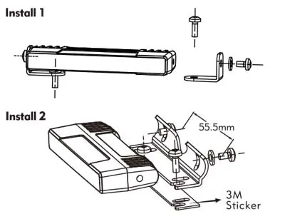 LED Horizontalus Signalinis Žibintas su Gintarine Šviesa - 10-33V - Ultra Žemas Profilis - Attēls 4