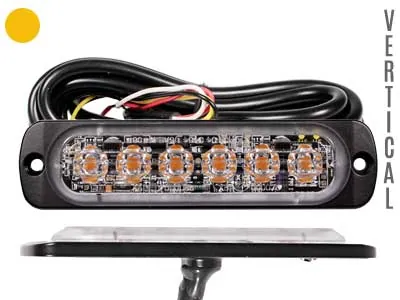 AXIXTECH Horizontalus LED įspėjamasis žibintas - Itin plonas 9mm, ECE R65 CLASS 2, 12-24V