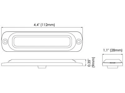 AXIXTECH Horizontalus LED įspėjamasis žibintas - Itin plonas 9mm, ECE R65 CLASS 2, 12-24V - Attēls 2