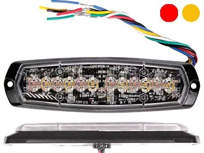 AXIXTECH Stealth Max LED įspėjamasis dviejų spalvų žibintas, 12-24V, IPX7, ECE R65 sertifikuotas