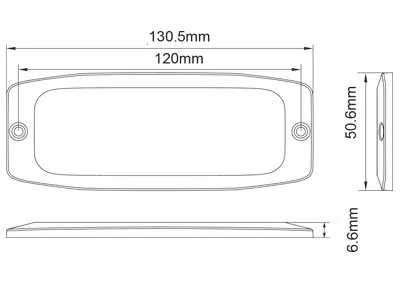 AXIXTECH Ultra Plono Profilio LED Įspėjamasis Žibintas, 12-24V, IPX7, ECE R65 Class 1 Patvirtintas - Attēls 2