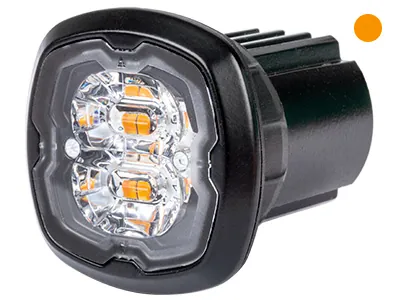 AXIXTECH LED Įspėjamasis Žibintas - Gintaro Spalvos LED, Aliuminio Korpusas, ECE R65 Class 2 Sertifikuotas, 12-24V