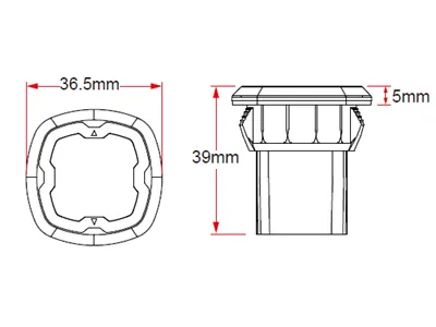 AXIXTECH LED Įspėjamasis Žibintas - Gintaro Spalvos LED, Aliuminio Korpusas, ECE R65 Class 2 Sertifikuotas, 12-24V - Attēls 4