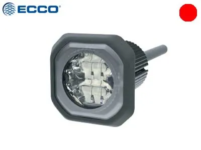 ECCO LED Signalinis Žibintas - Raudonas, 6 Galingi LED, 12-24V, IP67, ECE R65 Klasė II