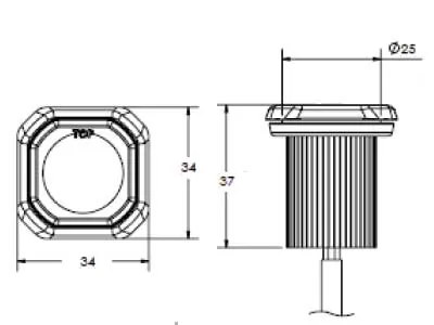 ECCO LED Signalinis Žibintas - Raudonas, 6 Galingi LED, 12-24V, IP67, ECE R65 Klasė II - Attēls 2