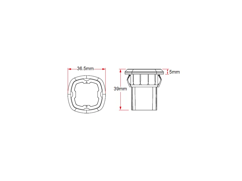 AXIXTECH LED įspėjamasis žibintas Pop-n-Lock, raudonas, ECE R65 Class 2 - Attēls 4