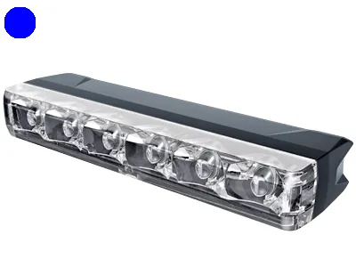 AXIXTECH LED-lighthead Įspėjamasis Žibintas su 6 Mėlynomis LED, 18 Blykčiojimo Režimų, 12-24V, IPX8 - Ledbarzibintai.lt