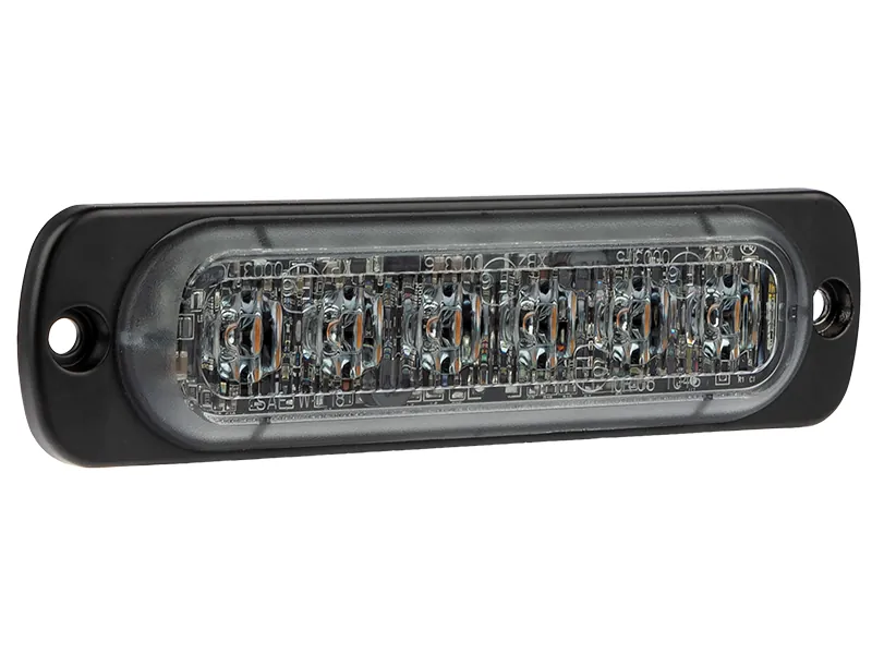 OPTIBEAM Dark Phantom LM6 LED Įspėjamasis Horizontalus Žibintas - Geltonas, 6 LED, 12-24V, ECE R65/R10 Sertifikuotas
